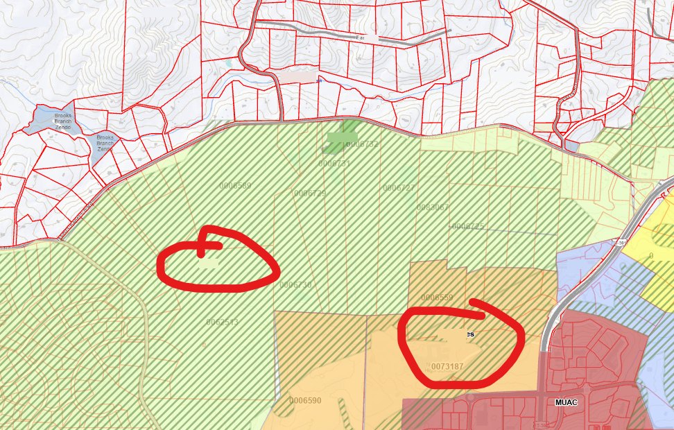 Future land use map covering the site