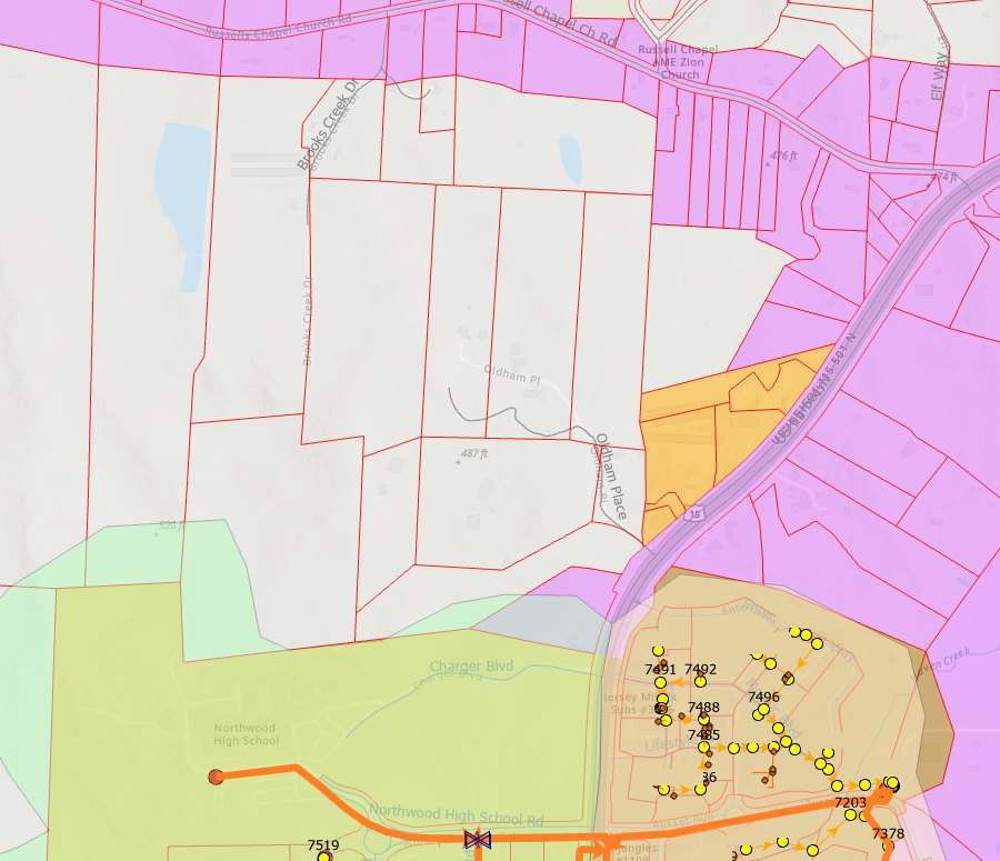 Sewer collection system and nearest terminus