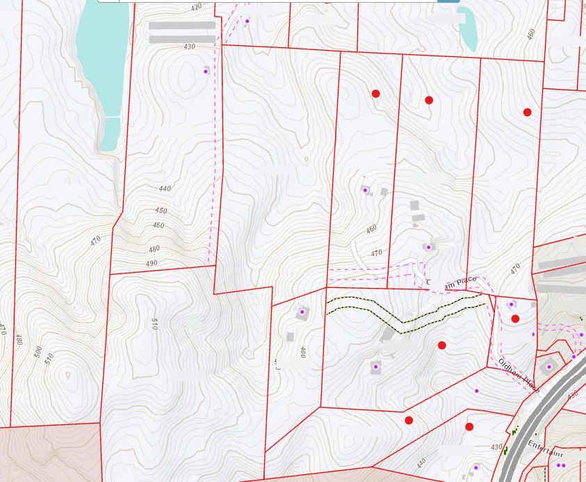 Topographic survey of the site